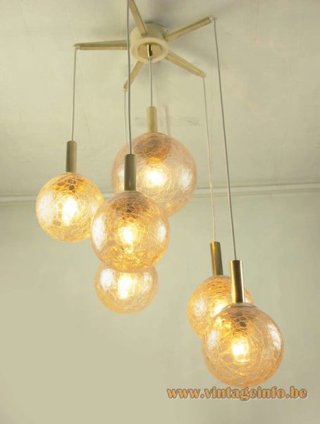 Crackle Glass Globes Chandelier 4