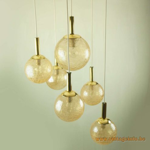 Crackle Glass Globes Chandelier 5