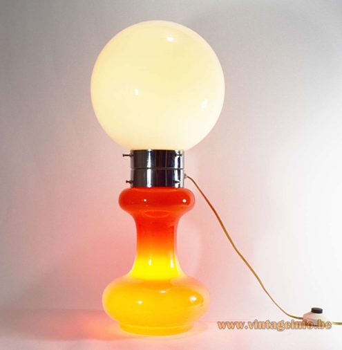 Orange White Cone Table Lamp 1