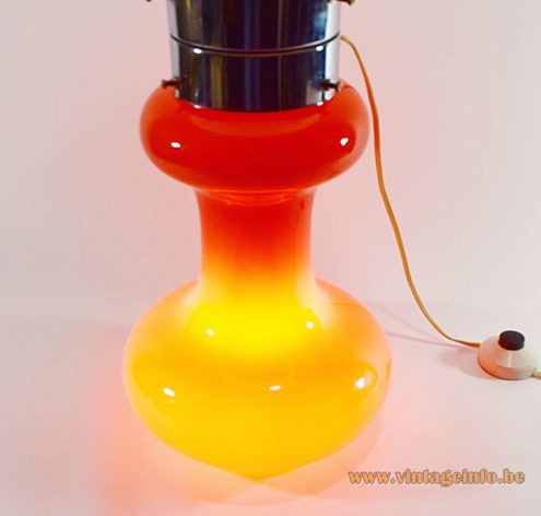 Orange White Cone Table Lamp 3