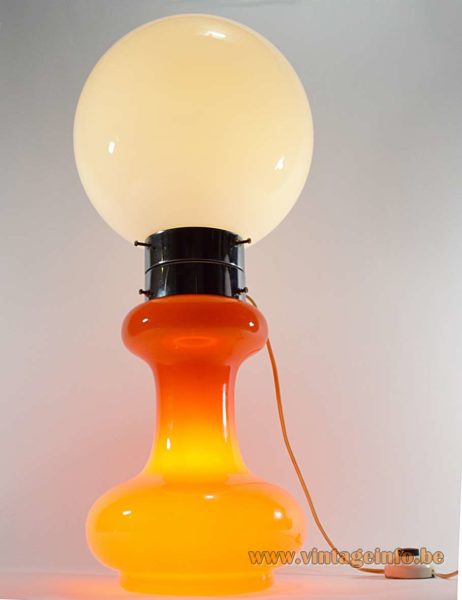 Orange White Cone Table Lamp 6