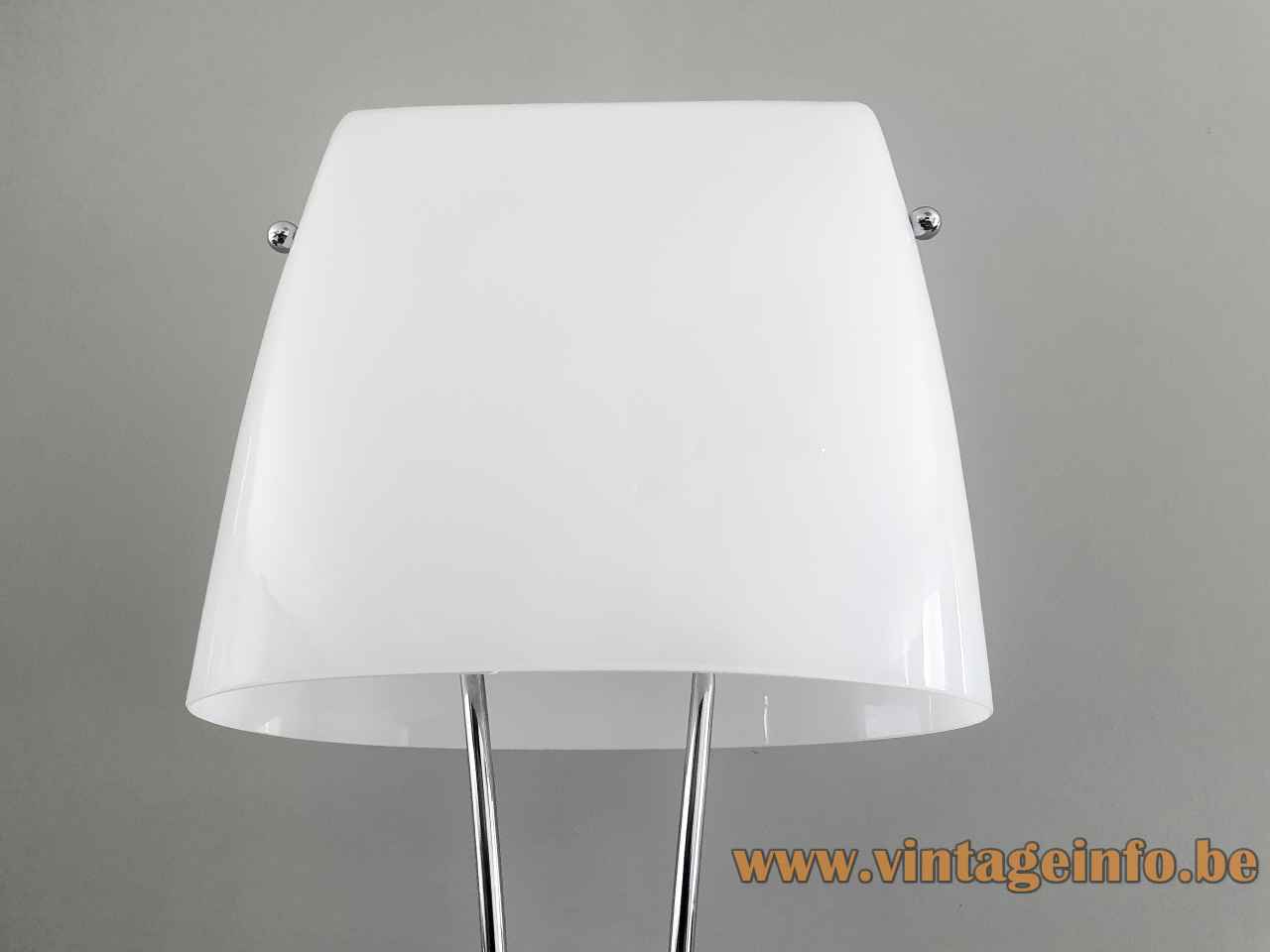 VeArt Masha table lamp conical white opal glass lampshade 1990s design: Jeannot Cerutti Artemide Italy
