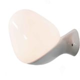 Wagenfeld WV 343 wall lamp white porcelain base mount opal glass lampshade 1950s 1960s Lindner Germany