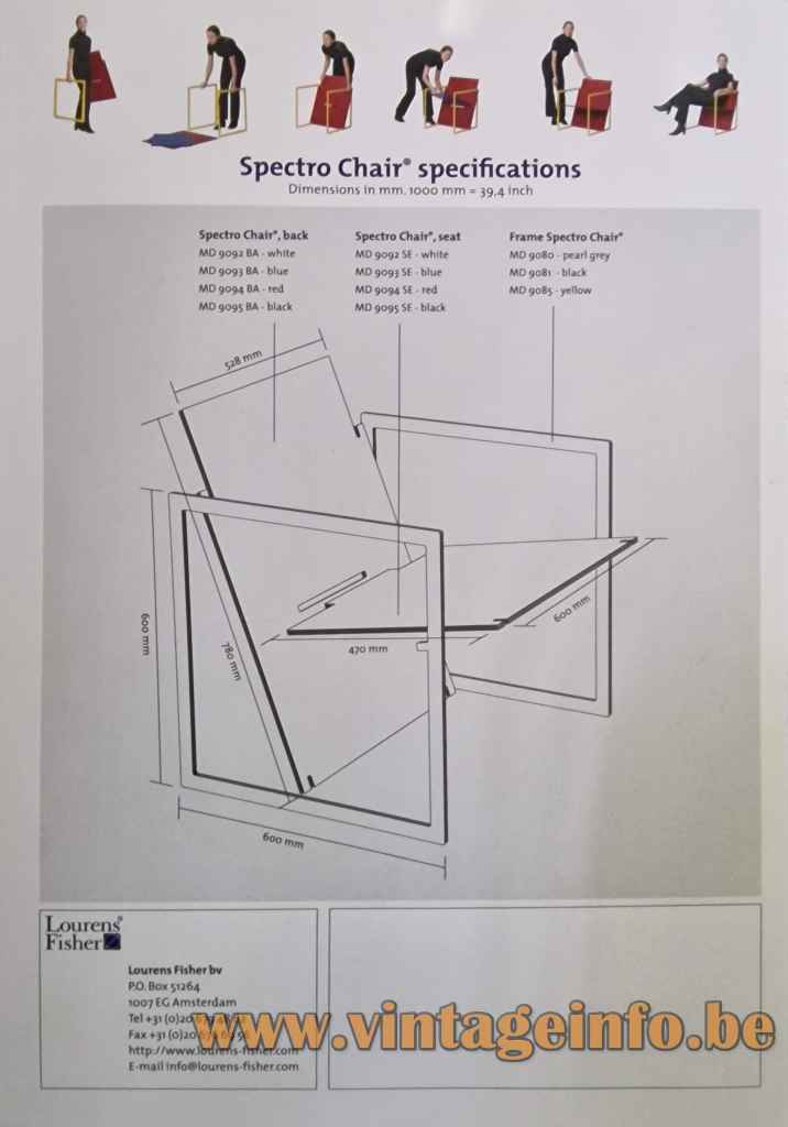 Hank Kwint Designer - Spectro Chair Specifications
