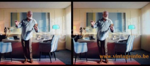 Aluminor UFO desk lamp prop 2021 French TV series Le Remplaçant season 1 episode 8