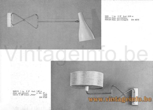 Cosack Swing-Arm Diabolo Wall Lamp - 1959 Catalogue Picture - Other Versions