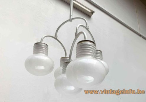 1960s Temde Bulbs Chandelier 1970s Germany Switzerland 2