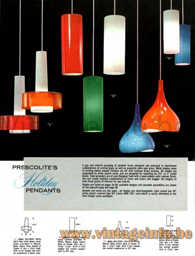 Nordisk Solar Krokus Pendant Lamp - Prescolite Catalogue Picture, 1960s, USA