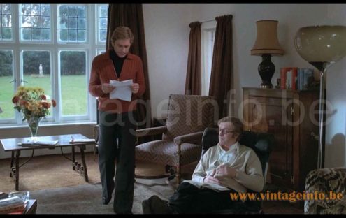 Harvey Guzzini Flash floor lamp prop 1975 film The Romantic Englishwoman 