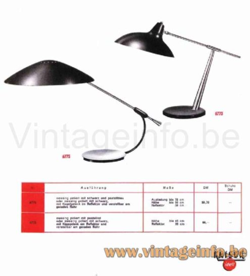 Kaiser Leuchten Desk Lamp 6775 - Catalogue Picture