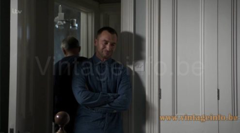 Gaetano Sciolari Cubic chandelier used as a set decoration in the British crime tv series Unforgotten Season 2 episode 6 from 2017