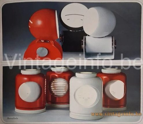 Tronconi Baratollo Table Lamp – 1970s Catalogue Picture Tronconi Baratollo table lamp 1970s catalogue picture adjustable eclipse style lampshade other lamp model is Toby 1960s design