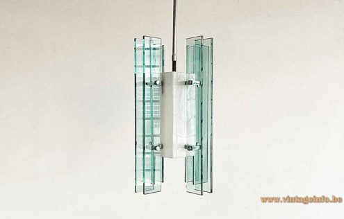 1960s Smoked Glass And Acrylic Table Lamp - Pendant Version