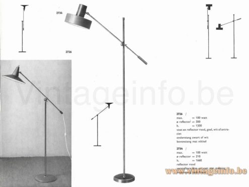 1950s Panama Style Floor Lamp – 1960s Van Doorn Catalogue Picture 1950s Panama style floor lamp model 2726 1960s Van Doorn catalogue picture, other model: 2734