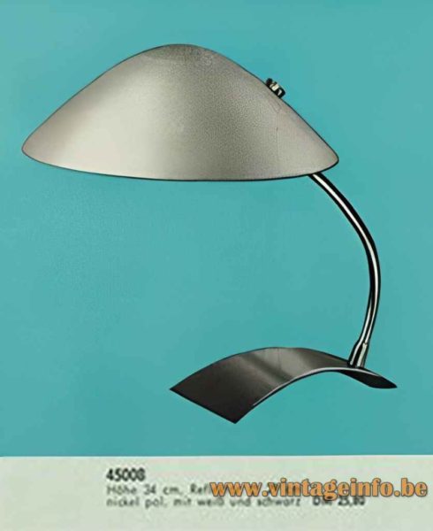 Kaiser Leuchten Desk Lamp 6840 - W.K.B. Leuchten Catalogue Model 45008 (W. Krohne Braunschweig) 1959 - 1960