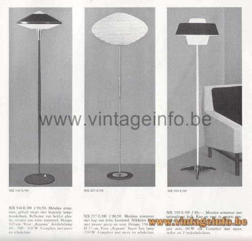 Philips NX 546 floor lamp + models NX 227 & NX 109