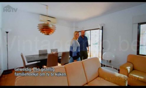 Gaetano Sciolari Metalarte table lamp appears in 2021 TV series Mediterranean Life Season 2 Episode 3
