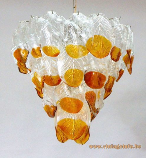 Murano Glass Leaves Chandelier 1
