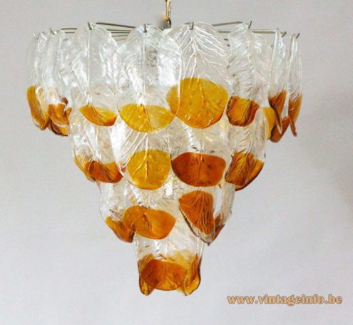 Murano Glass Leaves Chandelier 4