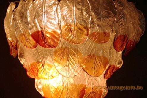Murano Glass Leaves Chandelier 7