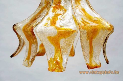 Amber Foliate Glass Pendant Lamp 4