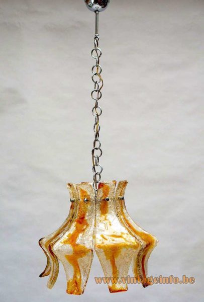Amber Foliate Glass Pendant Lamp 5