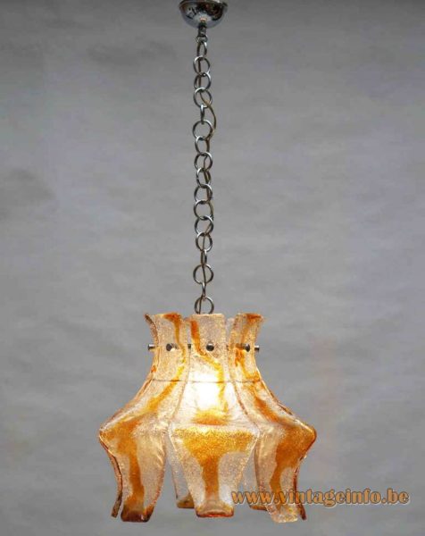 Amber Foliate Glass Pendant Lamp 8