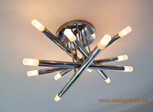 Boulanger Chrome Tubes Ceiling Lamp 2