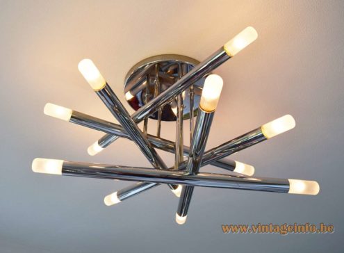 Boulanger Chrome Tubes Ceiling Lamp 3
