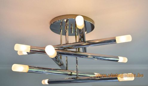 Boulanger Chrome Tubes Ceiling Lamp 6