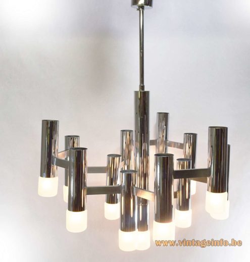 Boulanger Chrome Tubular Chandelier 1