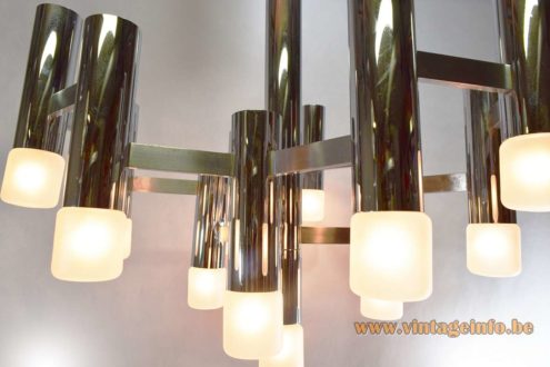 Boulanger Chrome Tubular Chandelier 4