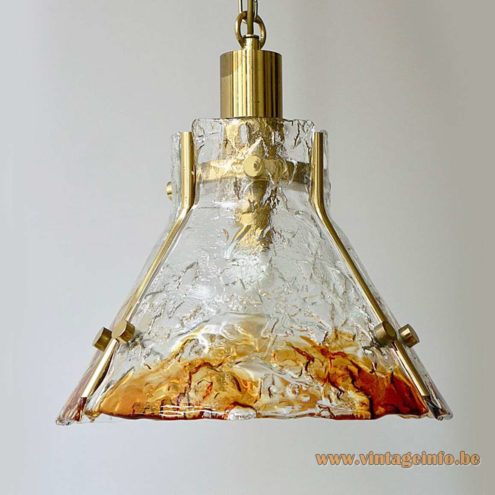 Conical Amber Glass Pendant Lamp 1