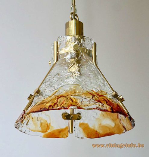 Conical Amber Glass Pendant Lamp 2