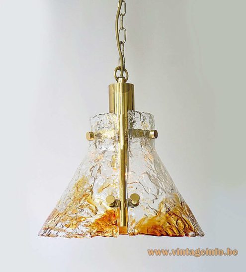 Conical Amber Glass Pendant Lamp 4