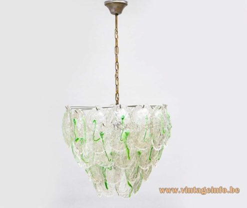 Green Glass Leaves Chandelier 2