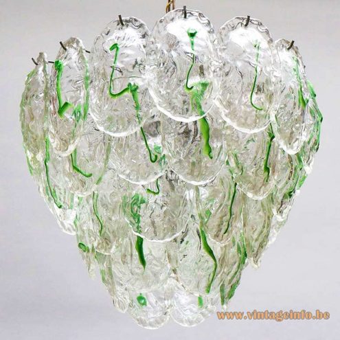 Green Glass Leaves Chandelier 3