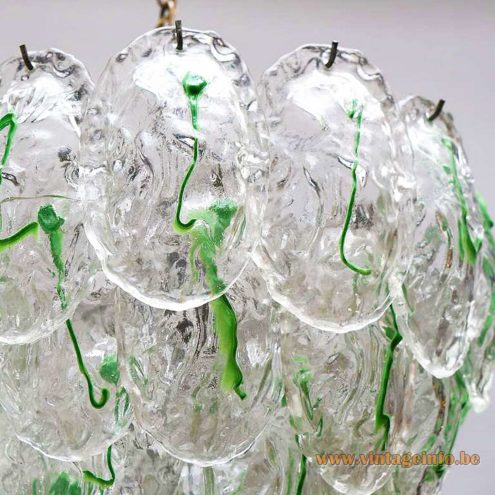Green Glass Leaves Chandelier 4