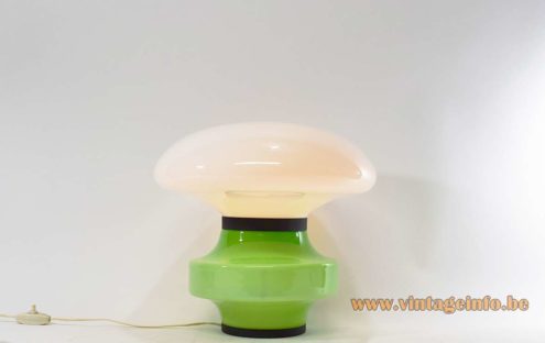 Green White Glass Table Lamp 1