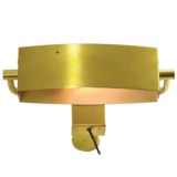 Lita brass picture lamp oval oblong metal light with revolving lampshade 1950s 1960s France