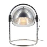 Metalarte table lamp model 4793 chrome tubes base acrylic lampshade aluminium reflector 1973 Design: André Ricard