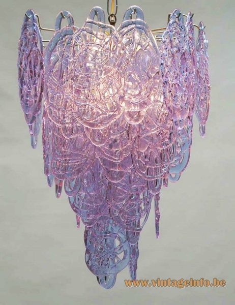 Purple Glass Spaghetti Chandelier 2