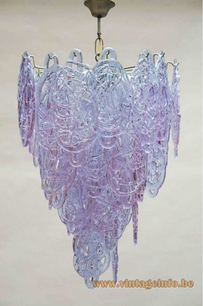 Purple Glass Spaghetti Chandelier 6