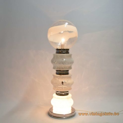 Stacked Sculptural Glass Floor Lamp 1