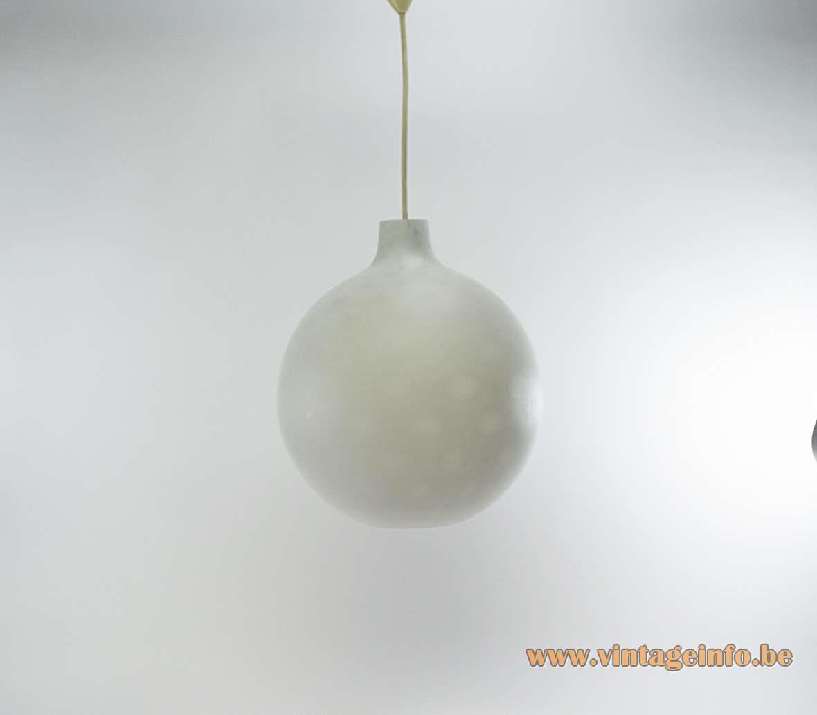 Peill + Putzler Lissabon Pendant Lamp - 1950s Design: Aloys Ferdinand Gangkofner Peill + Putzler Lissabon pendant lamp white opal glass globe dotted lampshade design: Aloys Ferdinand Gangkofner 1950s 1960s