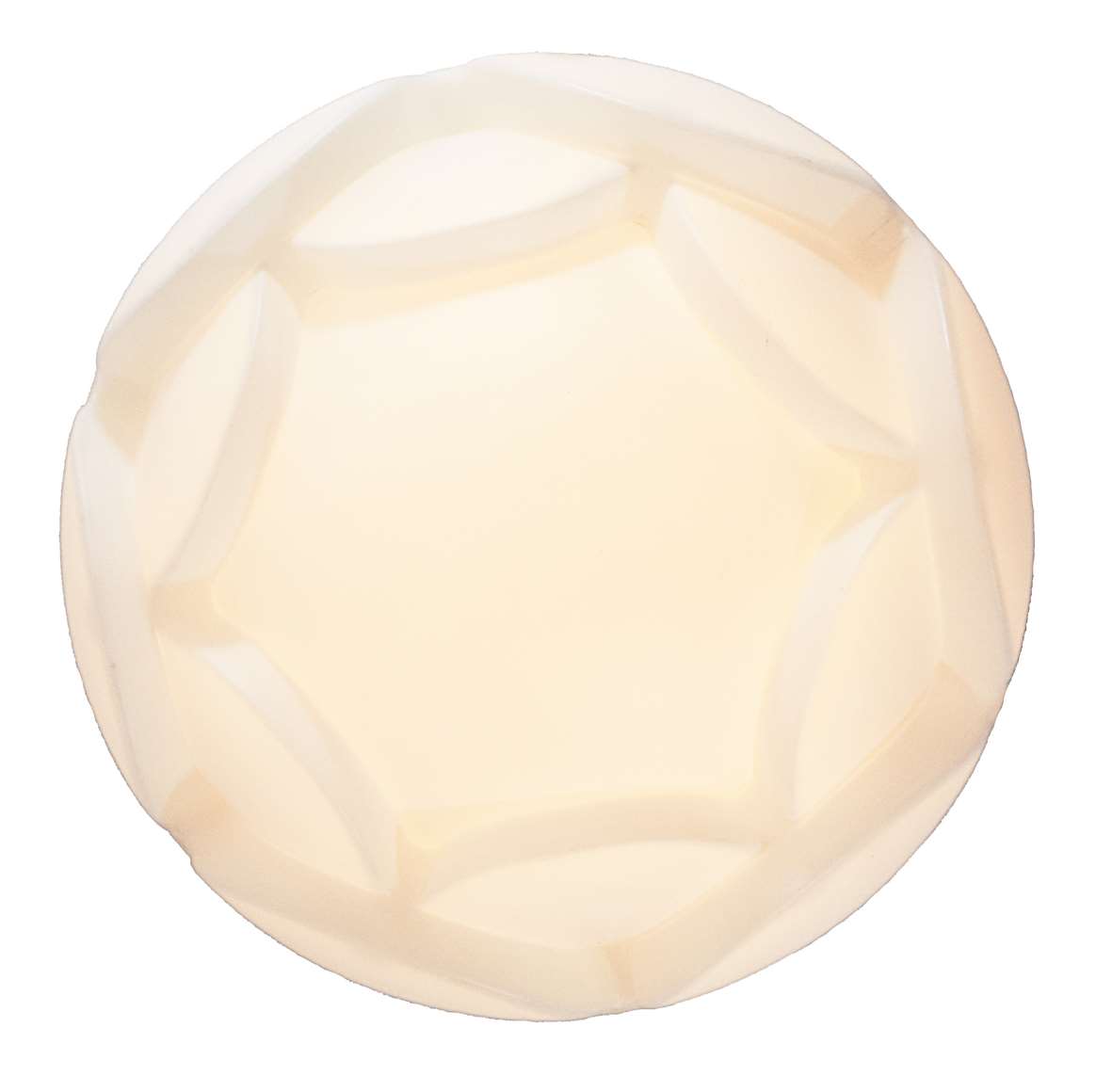 Peill + Putzler Nizza flush mount wall lamp round white opal frosted glass artichoke flower lampshade 1970s ceiling lamp