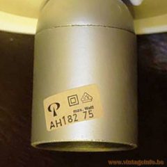 Peill + Putzler Sylt pendant lamp model: AH182 1365 E27 socket + label & Logo inside view 1970s Germany