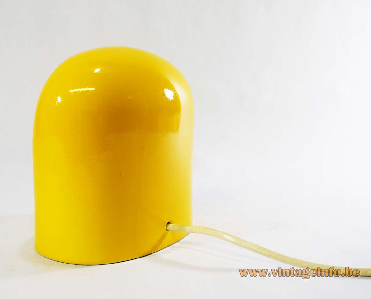 Philips Venezia Table Lamp - 1970s Design: Not Marcello Cuneo - Back Philips Venezia table lamp yellow glazed ceramics base & eclipse lampshade 1960s 1970s design SC3 back