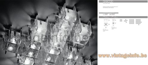 AV Mazzega Ghiaccio ceiling lamp or wall lamp model LP 256 2013 Mazzega1946 catalogue picture design: Carlo Nason Murano