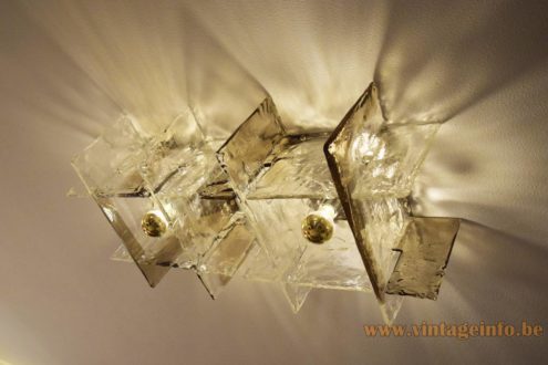 AV Mazzega Ghiaccio Ceiling Lamp LP 256 3